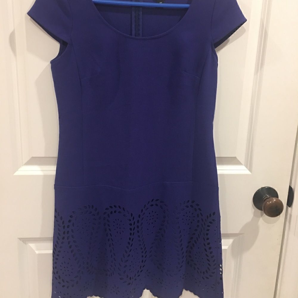 Ann TaylorâLoftâsizeâ0âpetiteâblueâmidiâdress